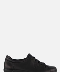 Ecco Soft 2.0 Sneakers zwart Leer