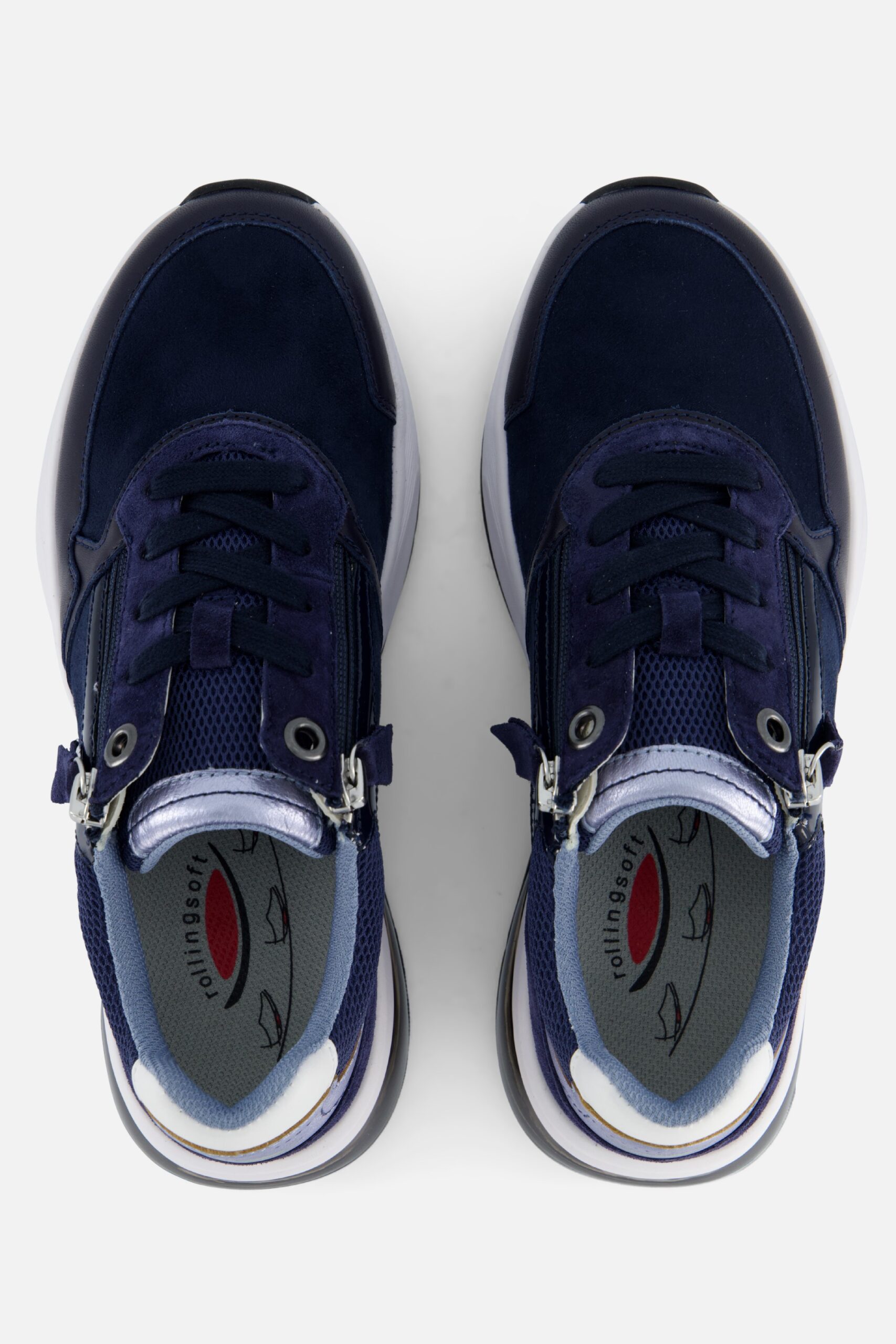 Gabor Rollingsoft Sneakers blauw Suede - Image 3