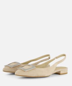Linea Zeta Slingback Ballerina's beige Suede