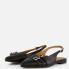 Linea Zeta Slingback Instappers zwart Leer