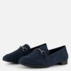 Marco Tozzi Instappers blauw Textiel