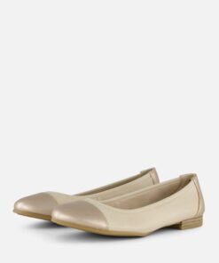 Tamaris Ballerina's beige Leer