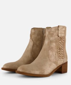 Aqa Enkellaarsjes beige Suede