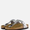 Birkenstock Gizeh Slippers zilver Imitatieleer