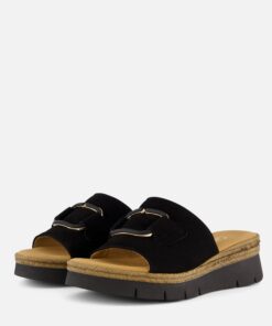 Gabor Sandalen zwart Suede