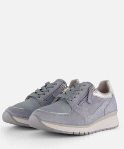 Gabor Sneakers blauw Textiel