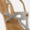 Lazamani Sandalen zilver Leer