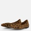 Linea Zeta Leopard Ballerina's bruin Leer