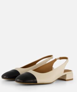 Linea Zeta Slingbacks beige Leer