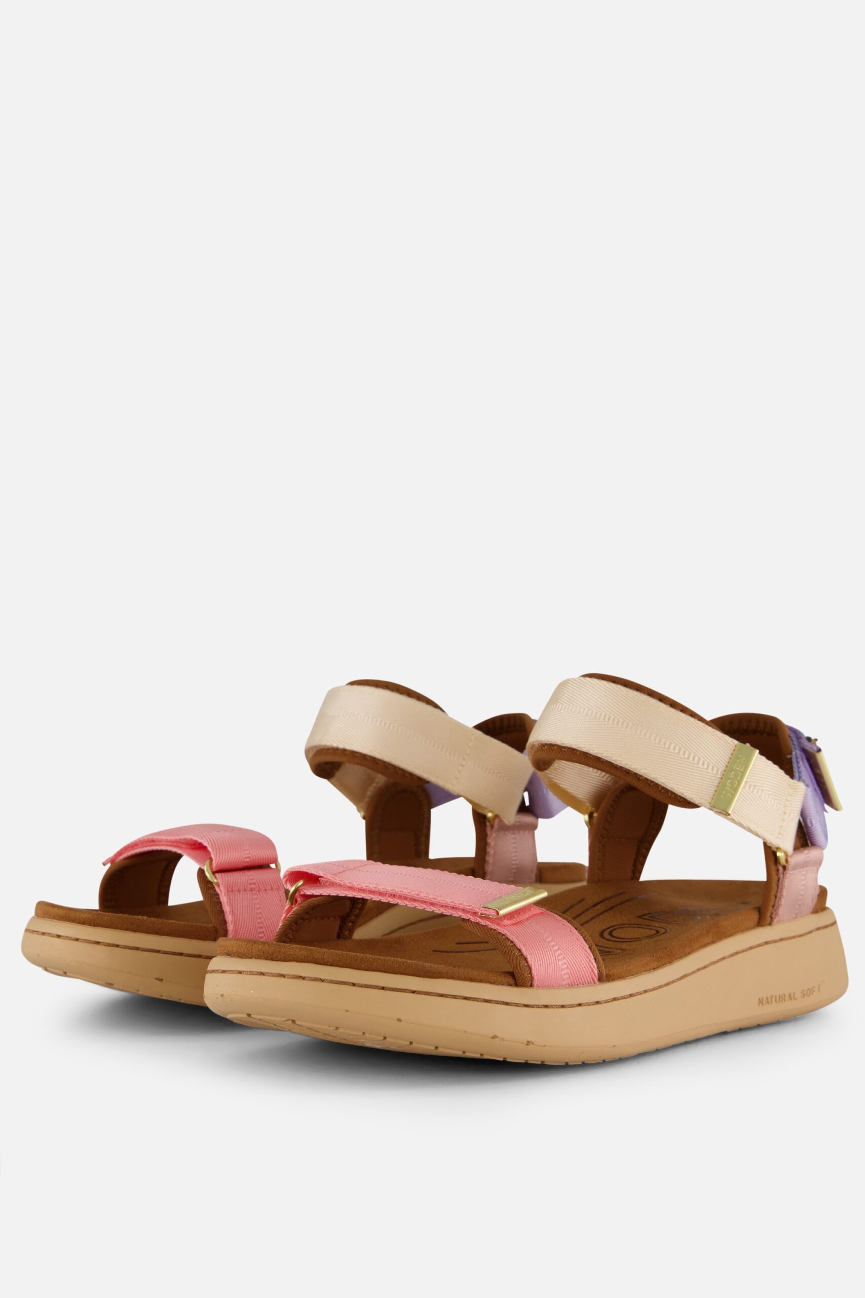 Woden Line LIte Sandalen roze Textiel