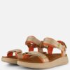 Woden Line Lite Sandalen beige Textiel