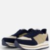 Woden Ronja Plateau Sneakers blauw Leer