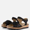 Feyn Mia01 Sandalen zwart Leer