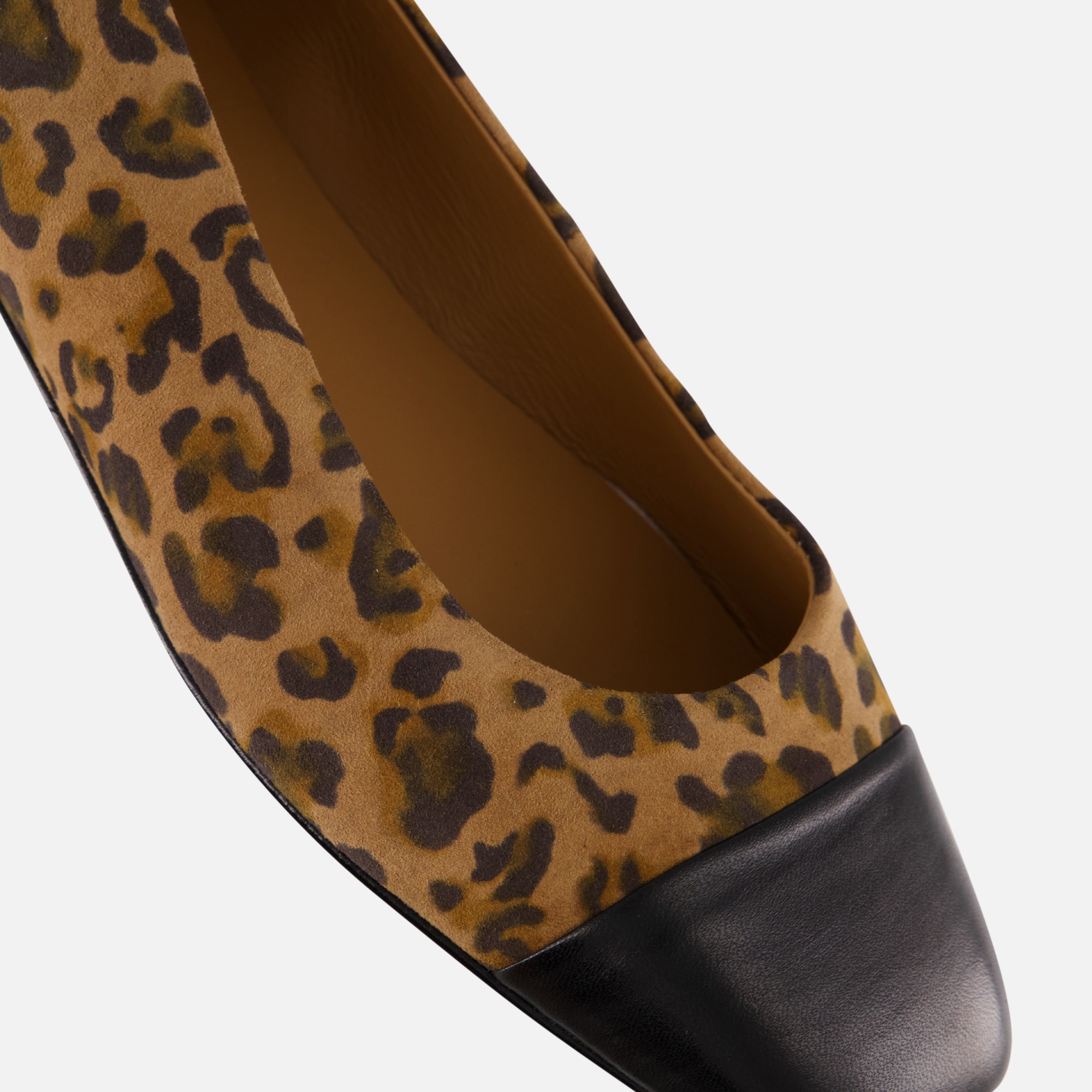 Linea Zeta Leopard Slingbacks zwart Leer