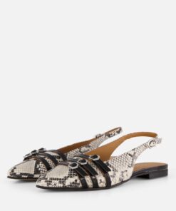 Linea Zeta Slingbacks bruin Leer