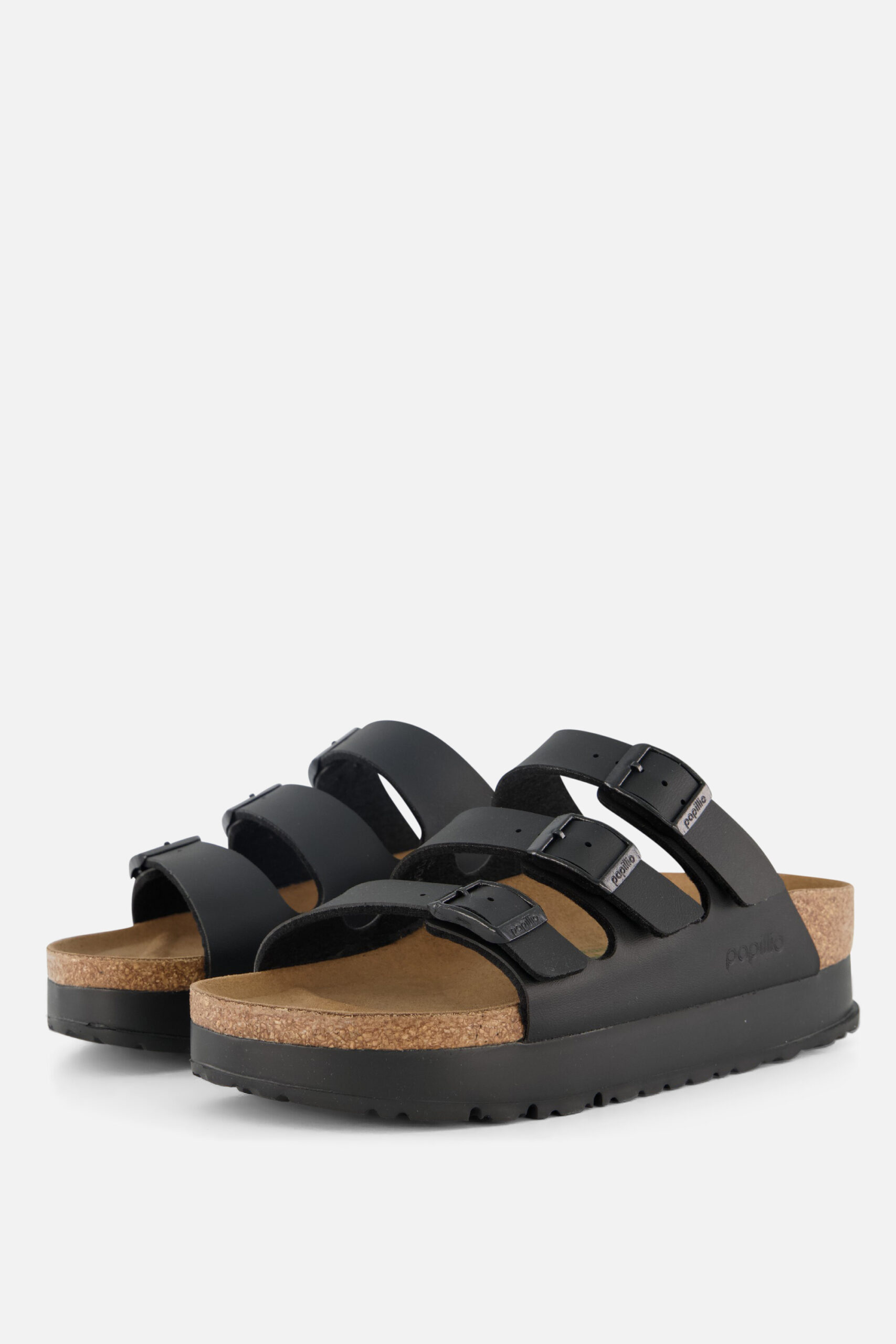 Papillio Birkenstock Florida Slippers zwart