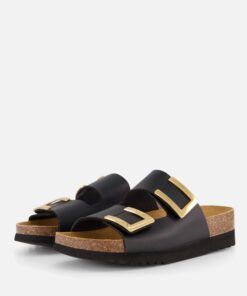 Scholl Monterey Slippers zwart Synthetisch