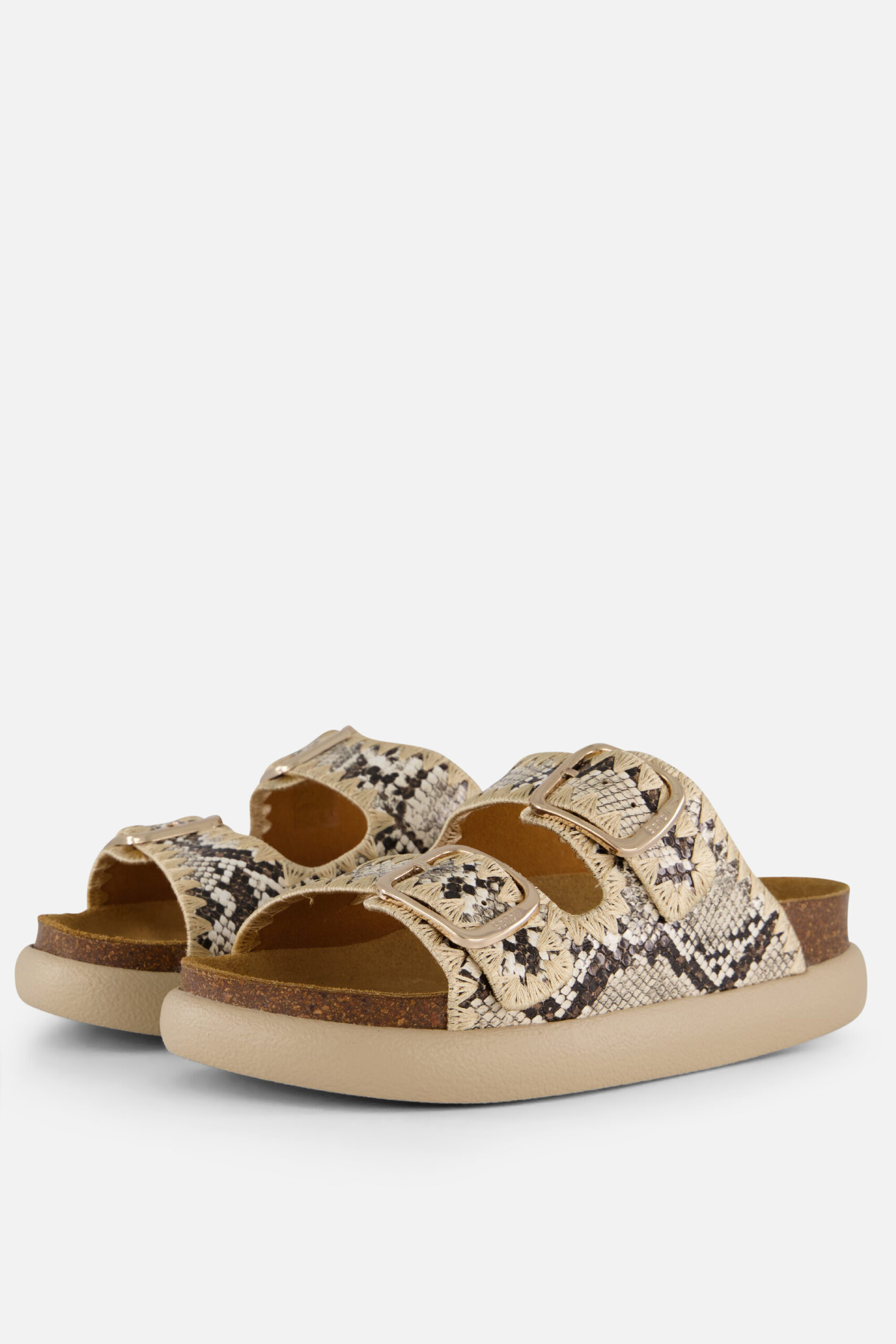Scholl Noelle Python Slippers beige Synthetisch