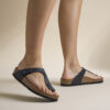 Birkenstock Gizeh Slippers zwart Synthetisch