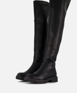 Ann Rocks Overknee hoge laarzen zwart Pu