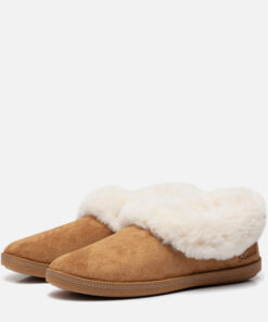 Cozy Campfire Pantoffels cognac Suede