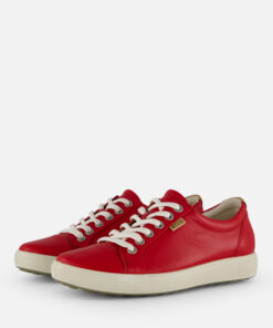 Ecco Soft 7 W Sneakers rood Leer