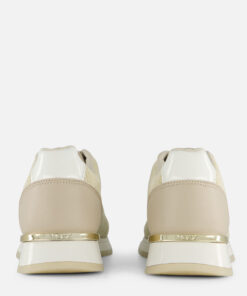 Mexx Gitte Glitter Sneakers beige Textiel