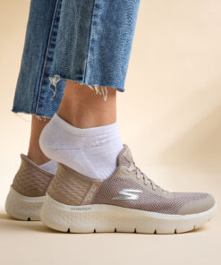 Skechers Slip-ins Go Walk Instappers taupe Textiel