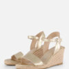 Tamaris Espadrilles met hak goud Textiel