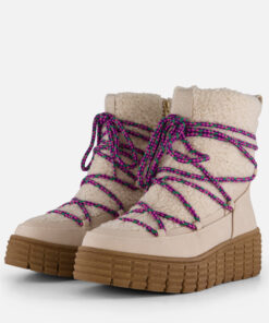 Tamaris Winterboots beige Textiel