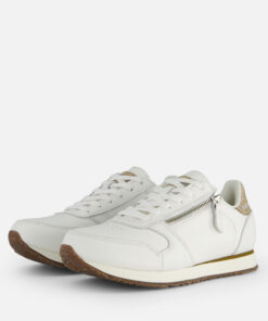 Woden Ydun Zipper Sneakers wit Leer