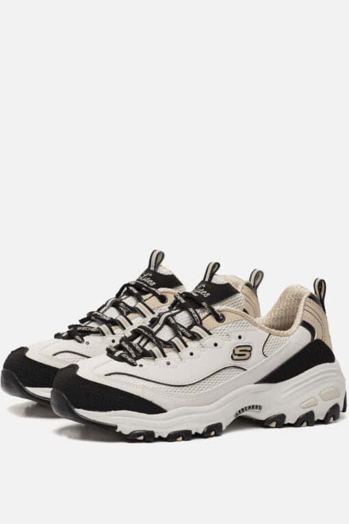 Skechers D'Lites Sneakers wit Textiel