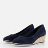 Tamaris Pumps met sleehak blauw Leer