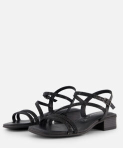 Tamaris Strass Sandalen zwart Leer