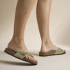 Birkenstock Madrid Slippers goud Imitatieleer