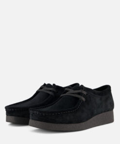 Clarks Wallabee Evo Veterschoenen zwart Suede