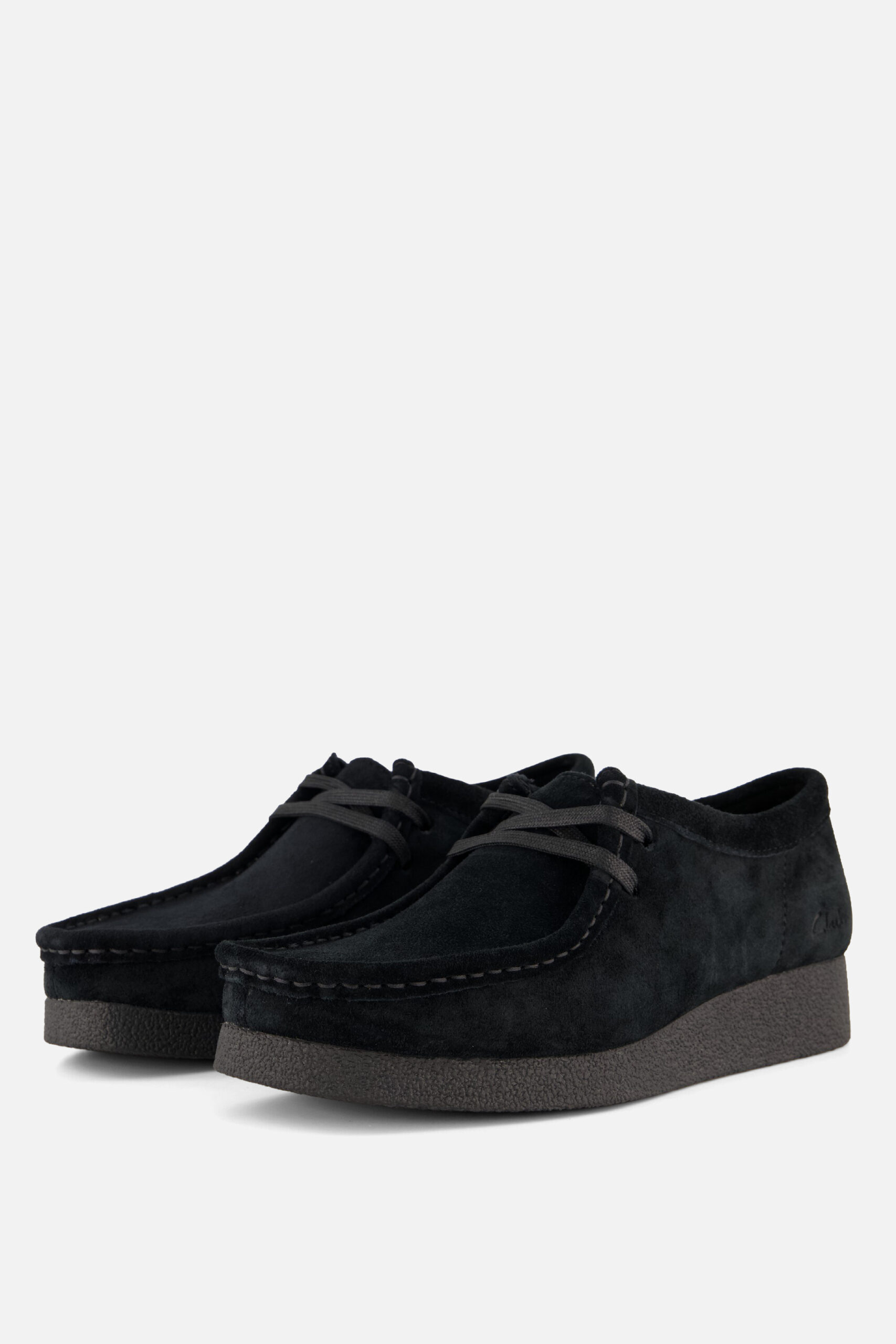 Clarks Wallabee Evo Veterschoenen zwart Suede
