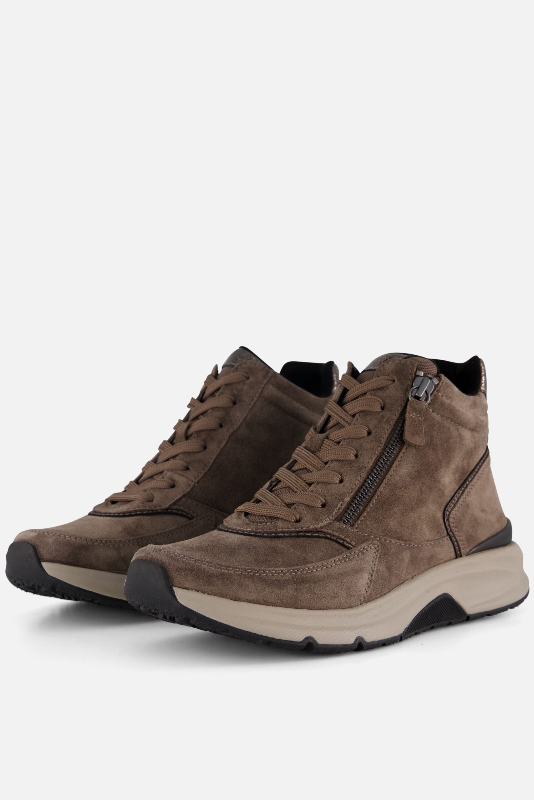 Gabor Rollingsoft Veterboots taupe Suede