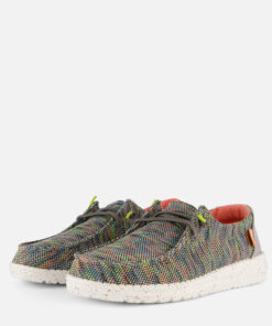 HEYDUDE Wendy Sox Instappers groen Canvas