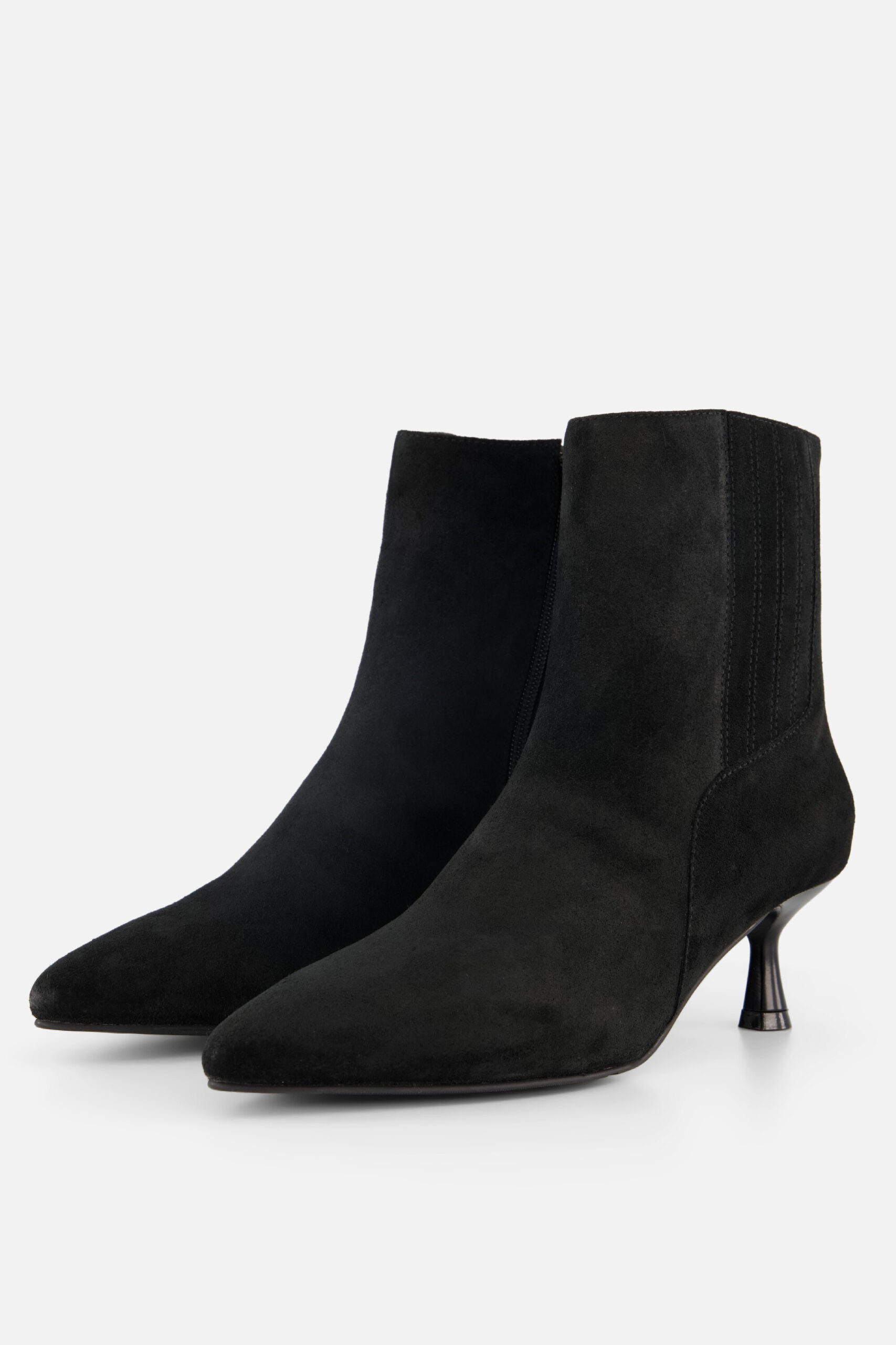 Linea Zeta Enkellaarsjes zwart Suede