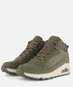 Skechers Uno Stacre Shine Veterboots groen Suede