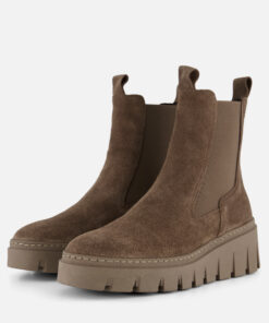 Tamaris Chelsea boots taupe Leer