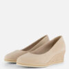 Tamaris Pumps met sleehak beige Leer