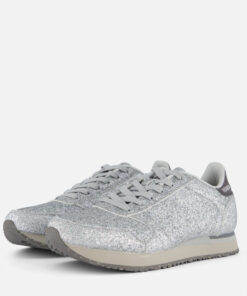 Woden Ydun Icon Sneakers glitter grijs Textiel