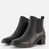 Marco Tozzi Chelsea Boots zwart Leer