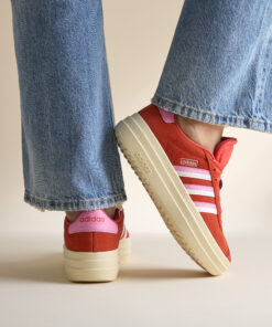 Adidas VL Court Bold Sneakers rood Leer