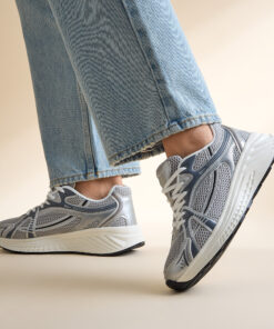 Ann Rocks Sneakers zilver Textiel