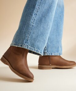 Aqa Enkellaarsjes taupe Nubuck