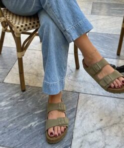 Birkenstock Arizona faded khaki Birko-Flor