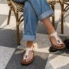 Birkenstock Gizeh graceful pearl white Birko-Flor